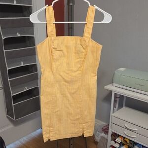Forever 21 Yellow Pinstripe Mini Dress